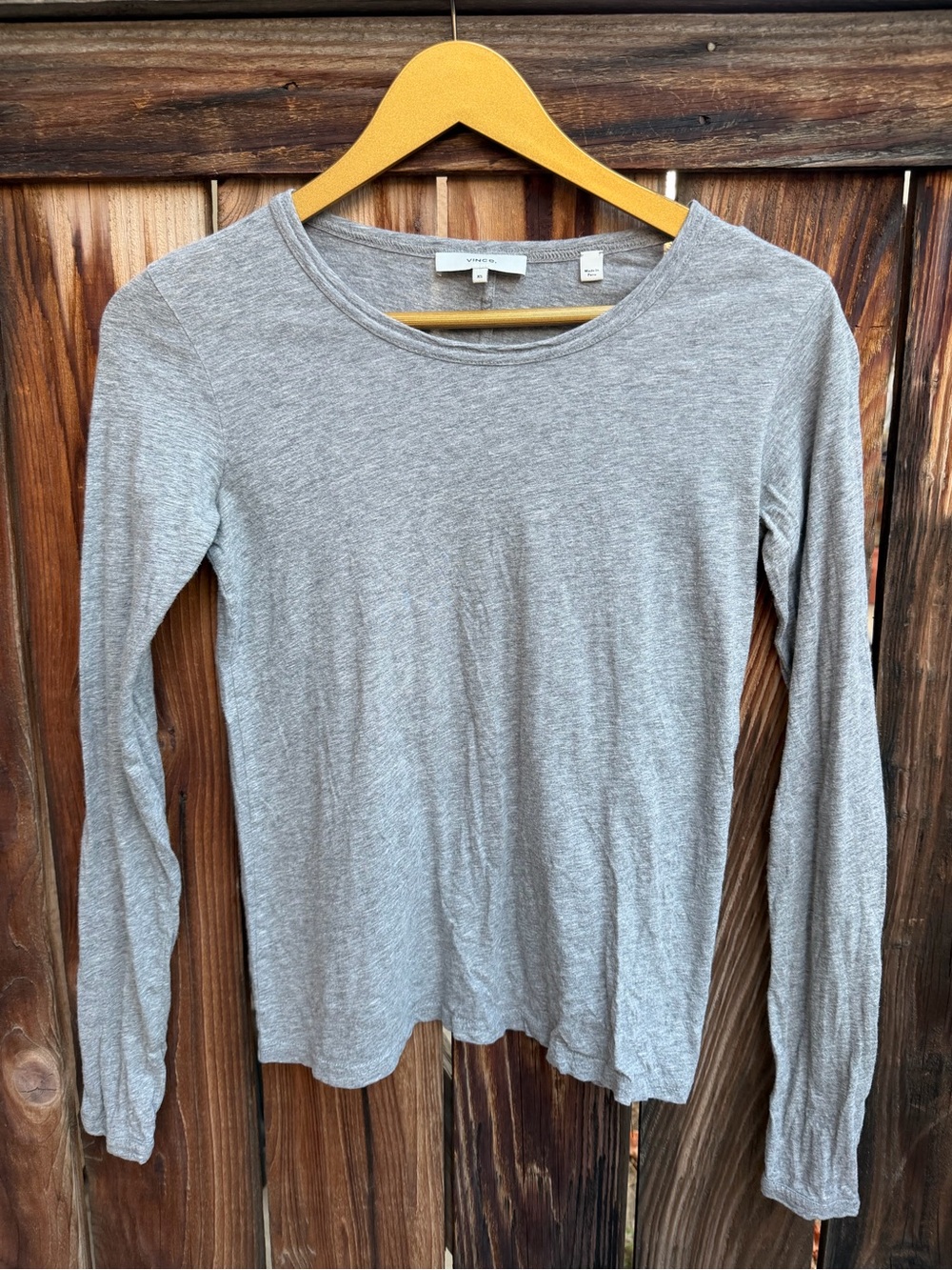 Vince Grey Soft Knit Crewneck Long Sleeve XS